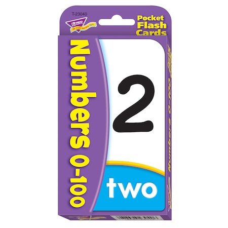 Trend Enterprises Numbers 0-100 Pocket Flash Cards T23040